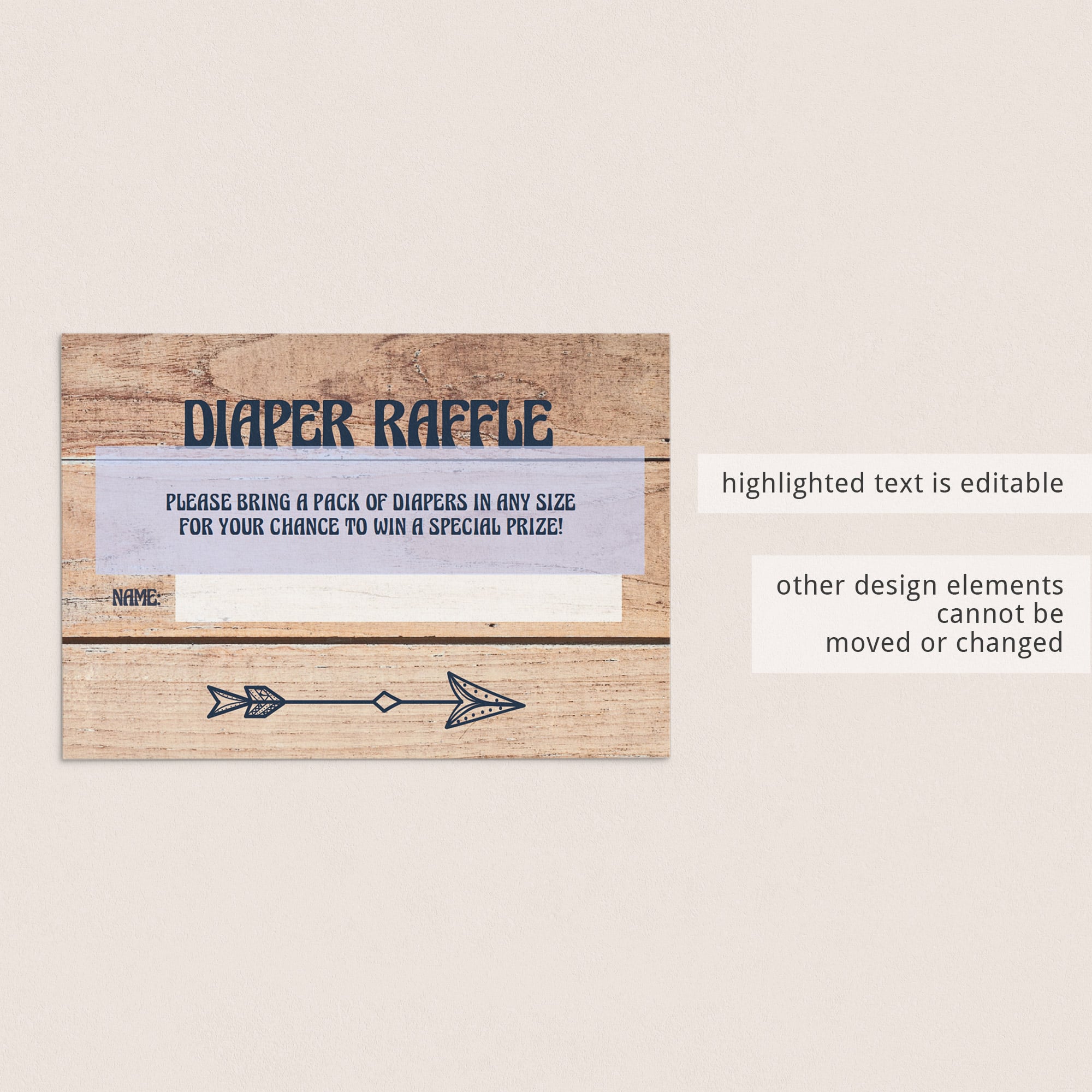 Woodland baby shower diaper raffle tickets printabel by LittleSizzle