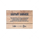 Rustic Display Shower Insert Card Unwrapped Gift by LittleSizzle
