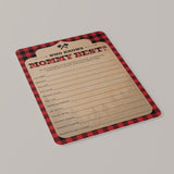 Boy Baby Shower Game Package with Buffalo Plaid Pattern