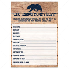 Who knows mommy game for baby boy shower by LittleSizzle