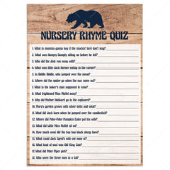 Nursery rhyme quiz shower game for boys by LittleSizzle
