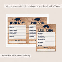 Wish cards for baby boy printable by LittleSizzle