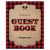 Lumberjack decorations sign the guest book table sign printable by LittleSizzle