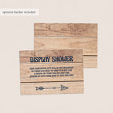 Rustic Display Shower Insert Card Unwrapped Gift