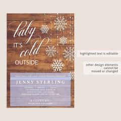 DIY winter baby shower invitation templates by LittleSizzle