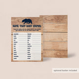 Woodland Animals Name Game for Baby Shower Printable