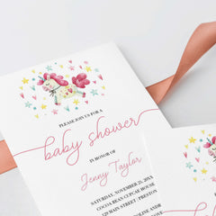 Unicorn Baby Shower Invitation Template