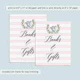 Books and gifts table signage pink and white theme by LittleSizzle