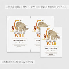 Safari theme baby party invitation evite download by LittleSizzle
