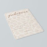 Printable Baby Shower Prediction Cards with Giraffe Pattern