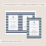 sailor themed bridal shower invite printable template