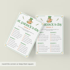 St Patricks Party Game Drink If Printable