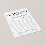 Retirement Scattergories Game Printable