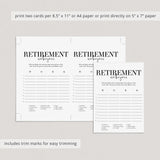 Retirement Scattergories Game Printable