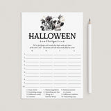 Black Halloween Party Game Scattergories by LittleSizzle