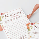 Thanksgiving Party Game Scattergories Printable