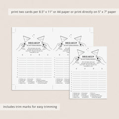 Newly Single Party Game Printable Scattergories