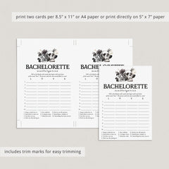 Skull Bachelorette Party Game Scattergories Printable