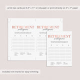 Women's Retirement Party Game Scattergories Printable
