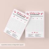 Printable and Virtual Valentine's Day Party Game Scattergories