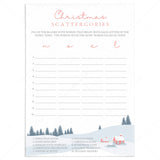Printable Holiday Game Scattergories by LittleSizzle