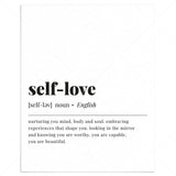 Self-Love Definition Print Instant Download by LittleSizzle