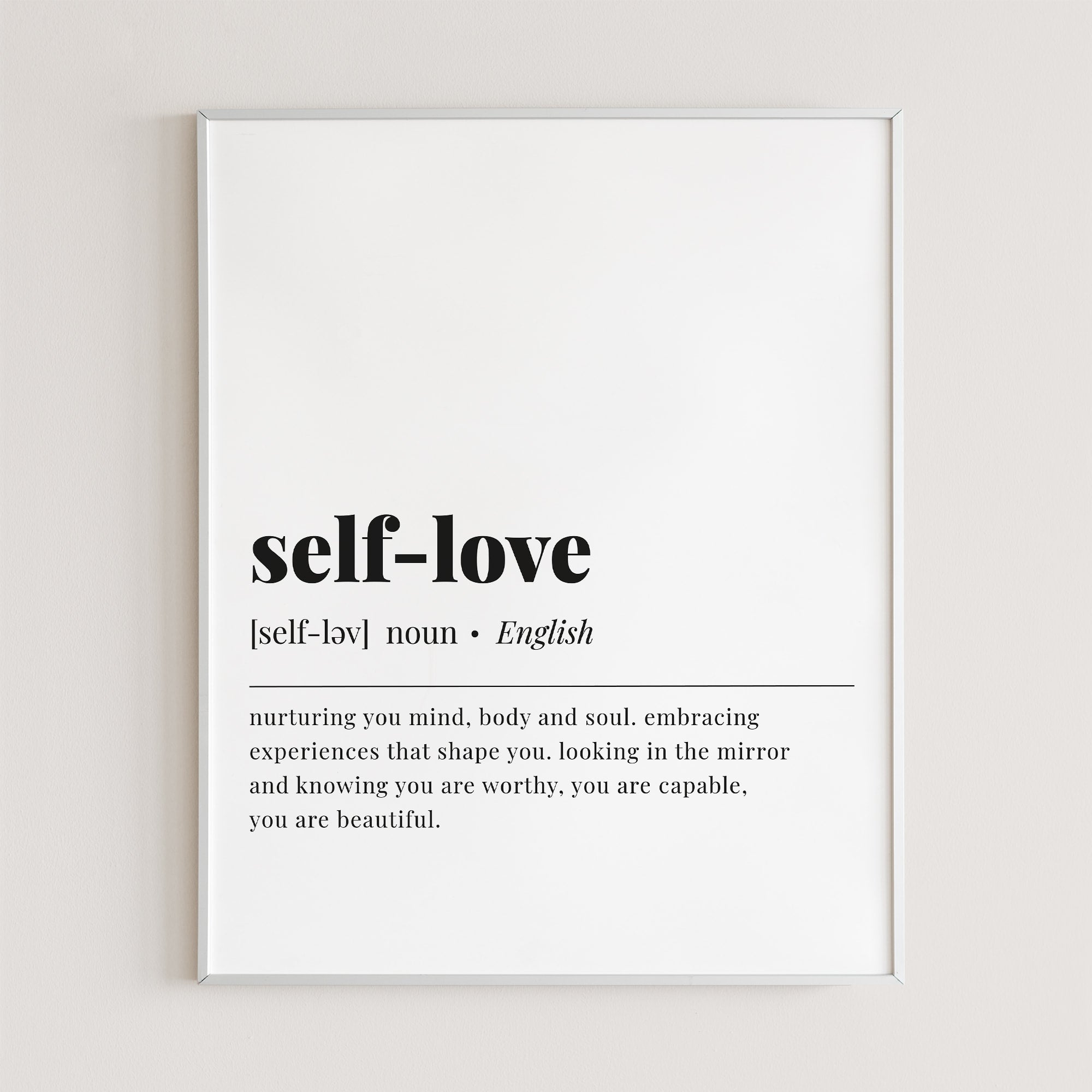 Self-Love Definition Print Instant Download by Littlesizzle