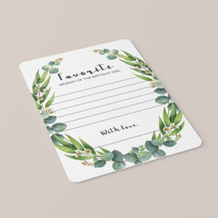 Greenery Women's Birthday Memory Game Printable