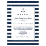 Boy Baby Shower by Mail Invitation Template Instant Download by LittleSizzle