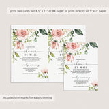 Editable shower by mail template blush roses by LittleSizzle