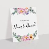 Floral wedding decorations please sign our guest book by LittleSizzle
