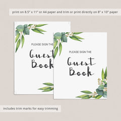 Instant download sign the guestbook printable table sign by LittleSizzle