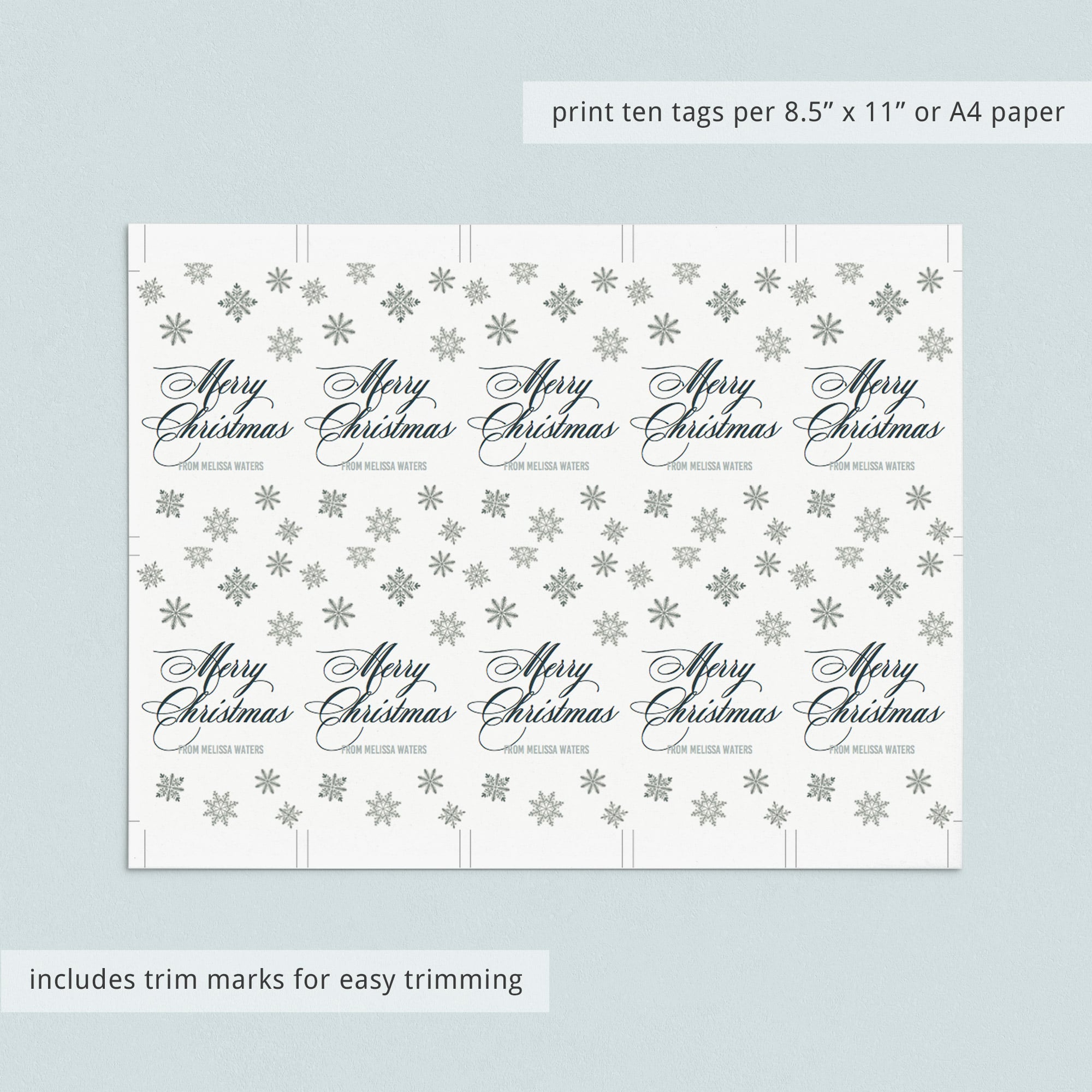 Printable christmas gift labels with name by LittleSizzle