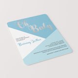 Blue and White Baby Sprinkle Invitation Set