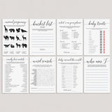 Black and White Baby Shower Games Package Printable by LittleSizzle