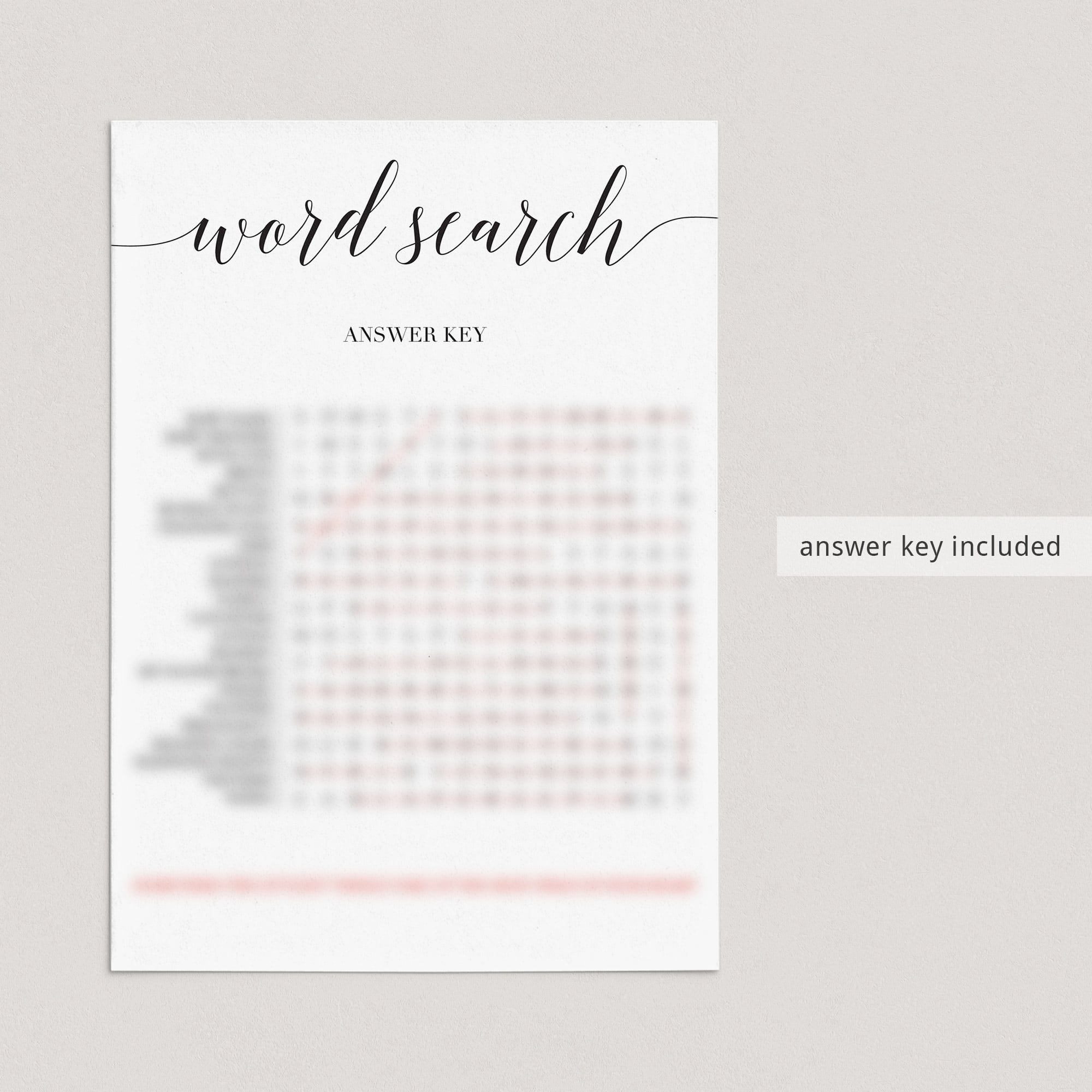 Word search baby shower game with answer key by LittleSizzle