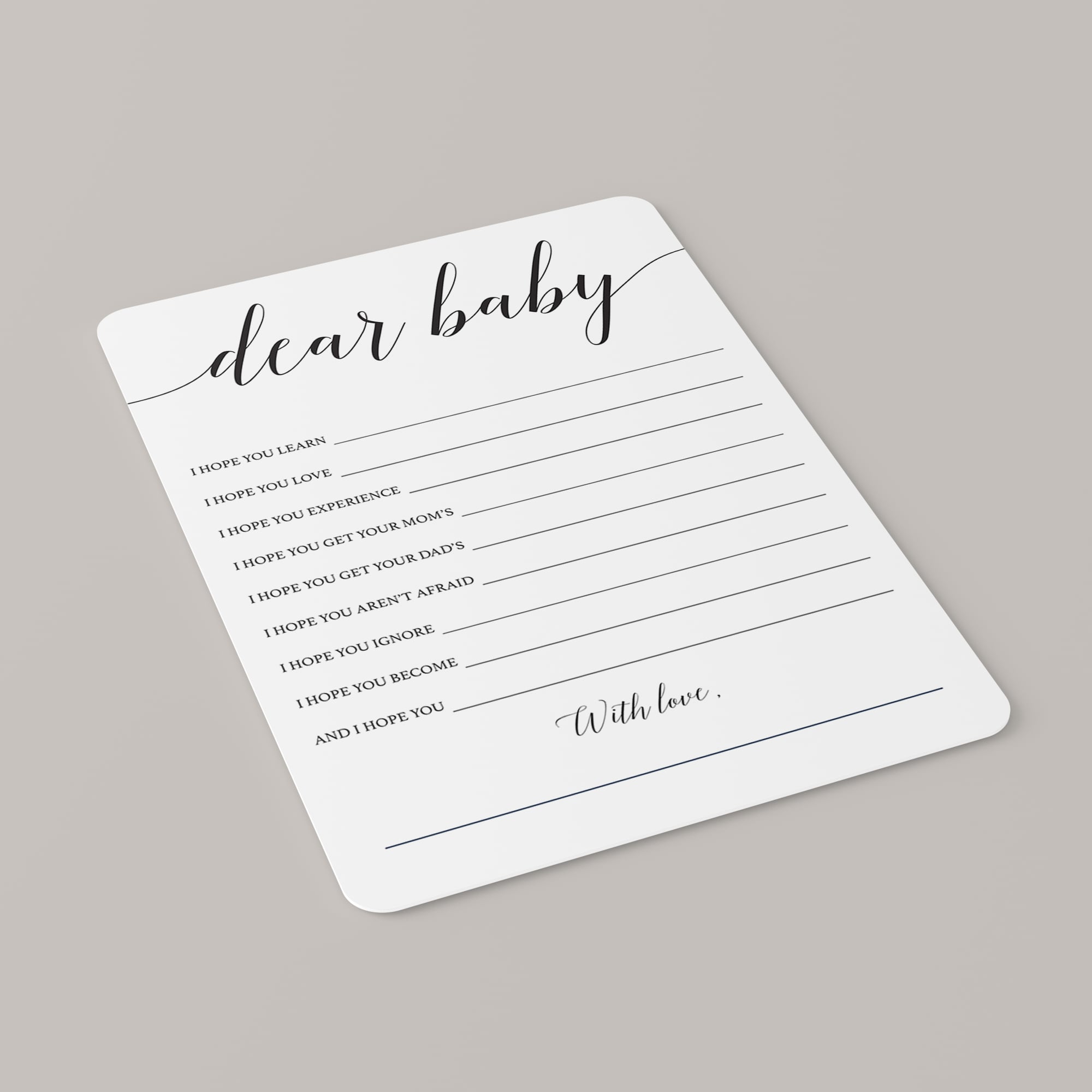 Baby wishes cards calligraphy font by LittleSizzle