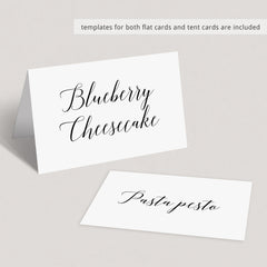 Simple Food Tent Cards Template