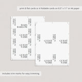 Modern wedding table decor place cards by LittleSizzle