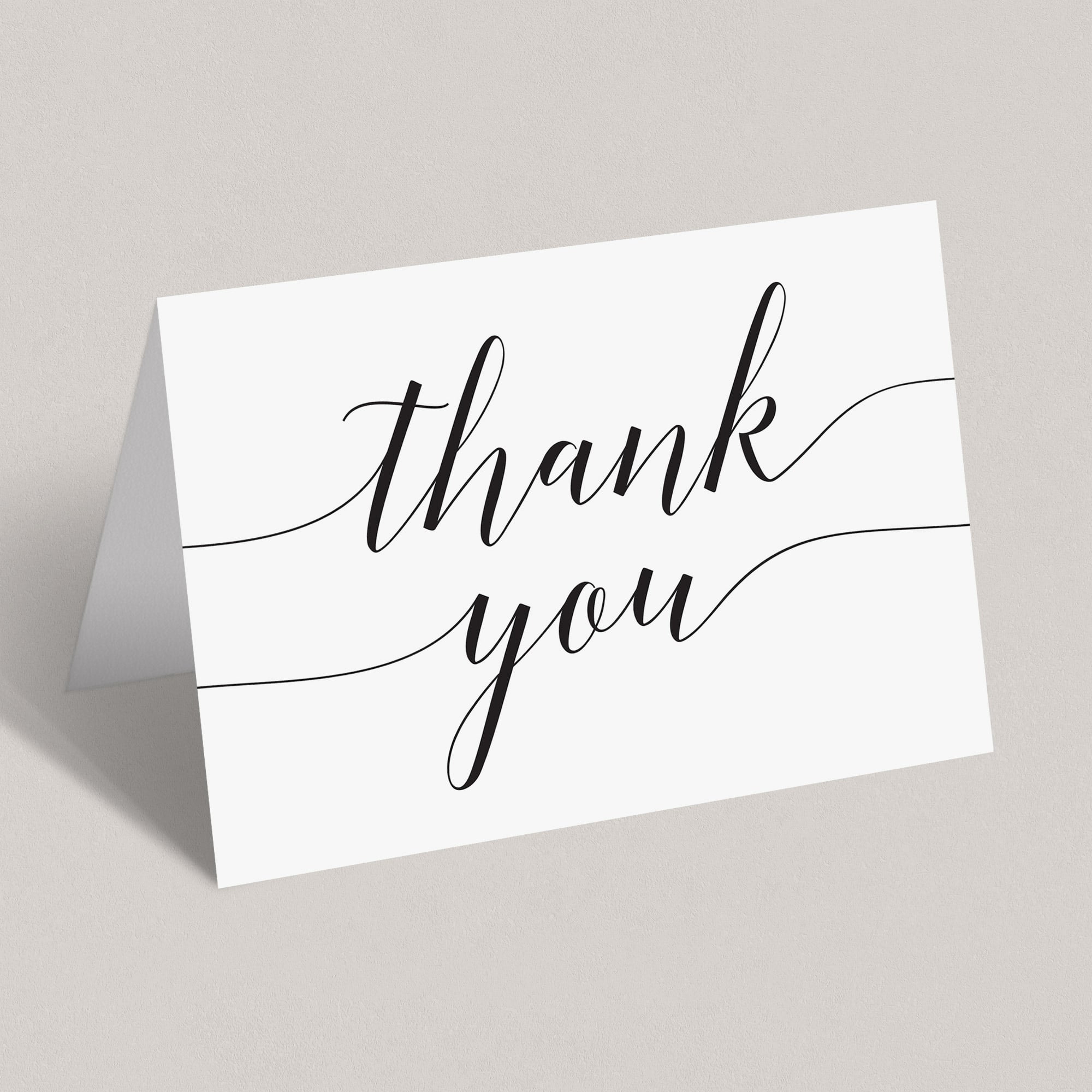 Simple thank you card instant download by LittleSizzle