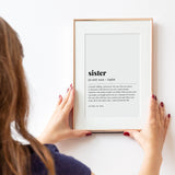 Sister Definition Print Instant Download