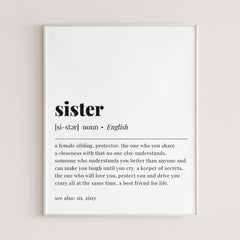 Sister Definition Printable by LittleSizzle
