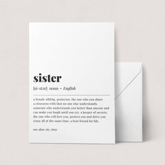 Sister Definition Print Instant Download