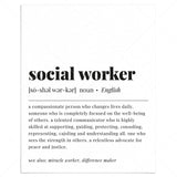 Social Worker Definition Print Instant Download by LittleSizzle