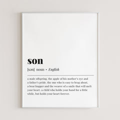 Son Definition Print Instant Download by LittleSizzle