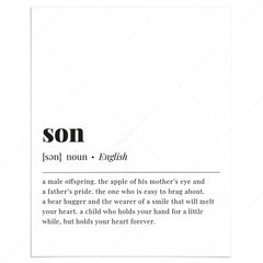Son Definition Print Instant Download by LittleSizzle
