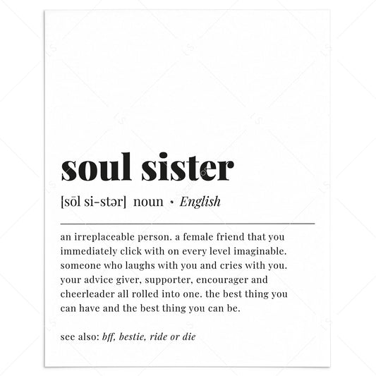 Soul Sister Definition Printable by LittleSizzle