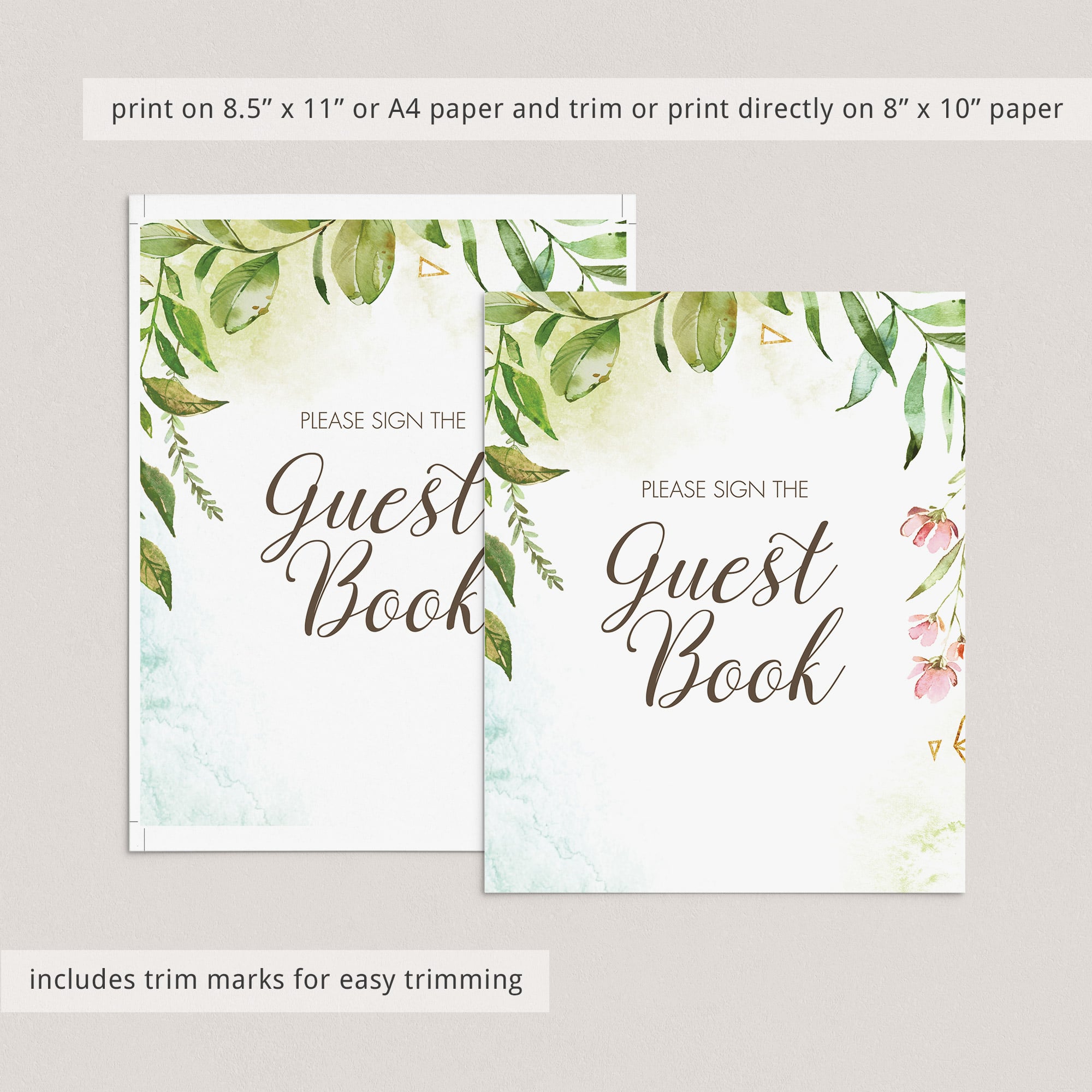 Please sign the guest book sign for garden baby shower by LittleSizzle