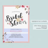 Spring Bridal Shower Invitation Template
