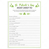 St Patricks Day Party Activity For Friends by LittleSizzle